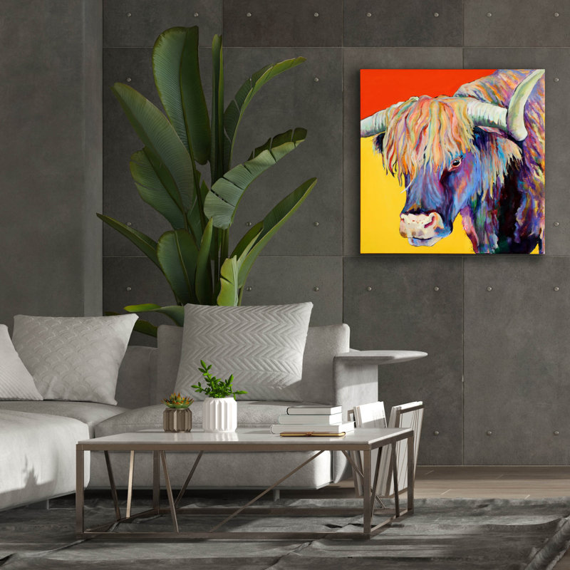  «Scotty» par Pat Saunders, art mural en toile blanche, 37 po x 37 po, H 37 po x l 37 po