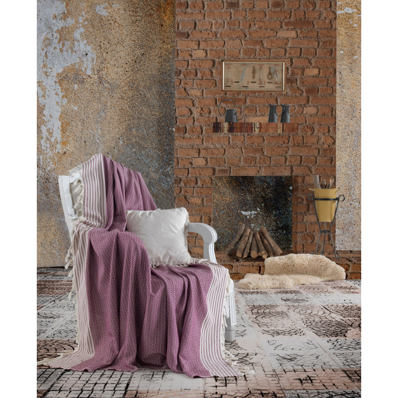 Jeté en coton Soundview, Mauve