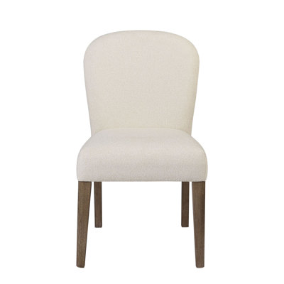 Marielle Upholstered Arch Dining Chair, Toffee/White Sand by Ebern Designs