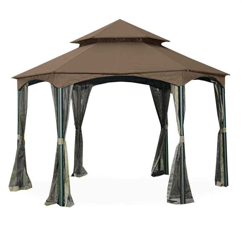 Auvent de remplacement pour abri de jardin, Muscade, Tissu Riplock 350