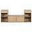 Storage Bench with Cushion, Compartments, Drawers and Open Shelves-1466601004