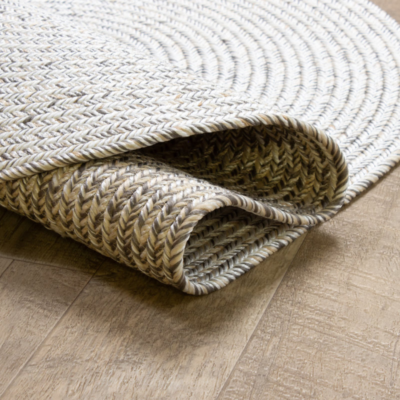 Tapis intérieur / extérieur en polypropylène tressé à la main, Ovale 3 pi x 5 pi