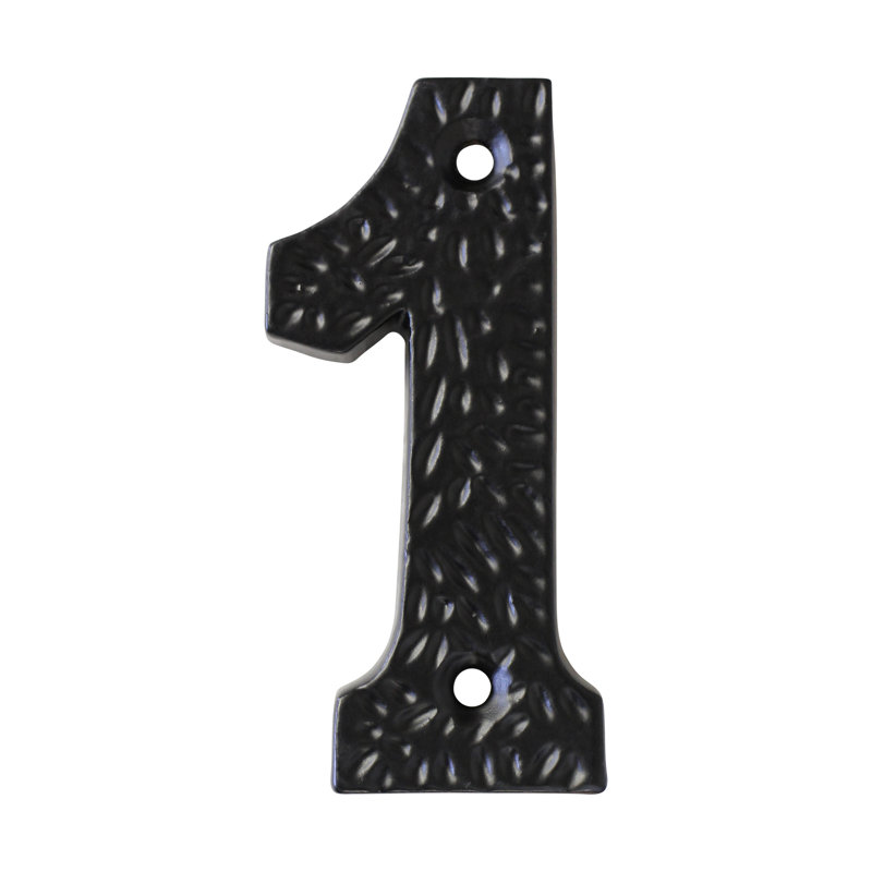 Numéro de maison 3 po, 1, Noir