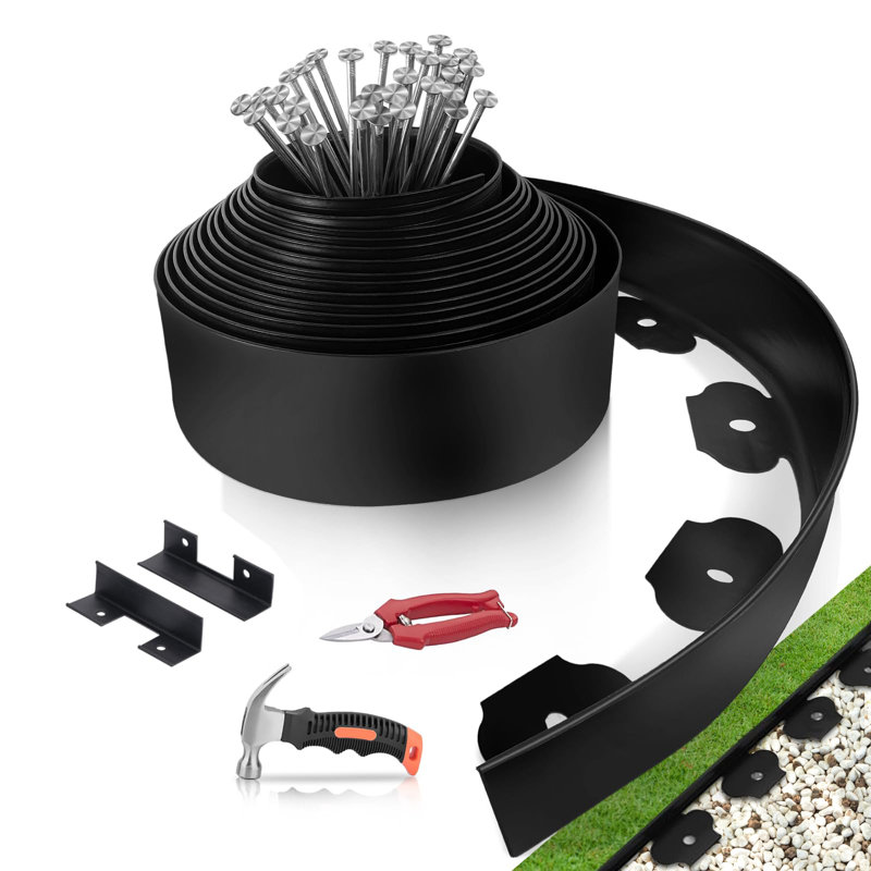 10cm H x 1000cm W Plastic Lawn Edging