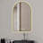 Arched LED Mirror for Bathroom,Time and temperature display, Backlight, Anti-Fog, Dimmable, with Three Color Temperatures- Modern Vanity Light Mirror, Perfect for over Sink,Black Frame-301686531
