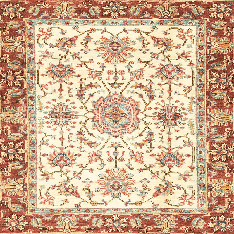 Abstract Indoor Rug, Square 3'