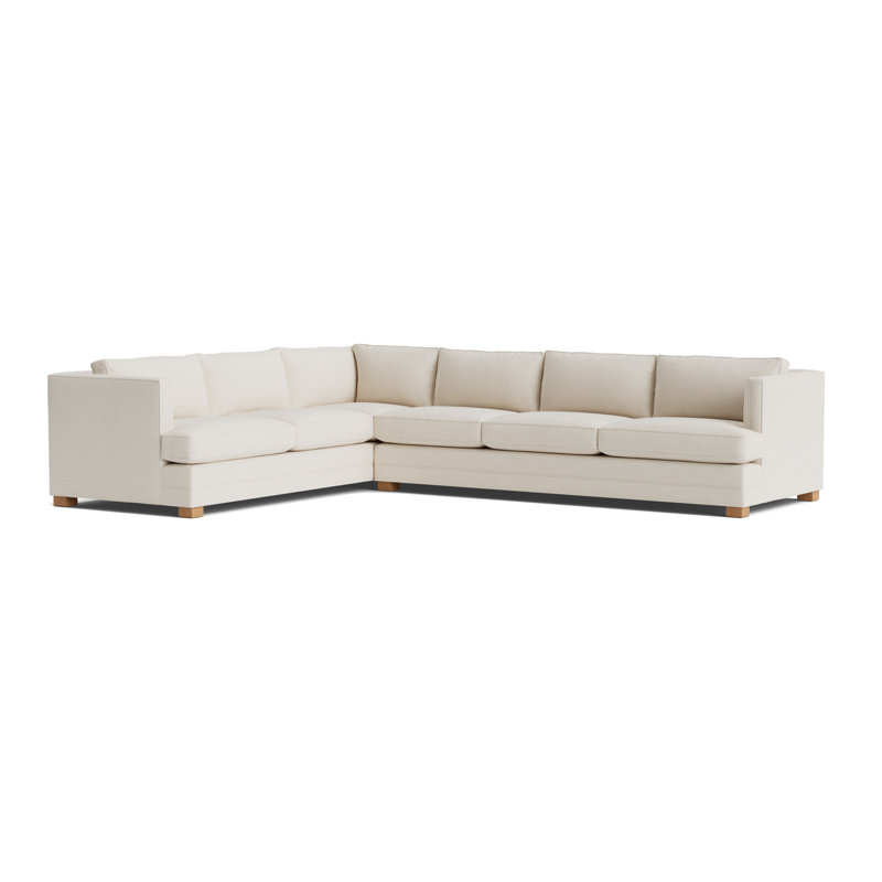 Keaton Chaise Sectional, Performance Boucle - Cream, Natural
