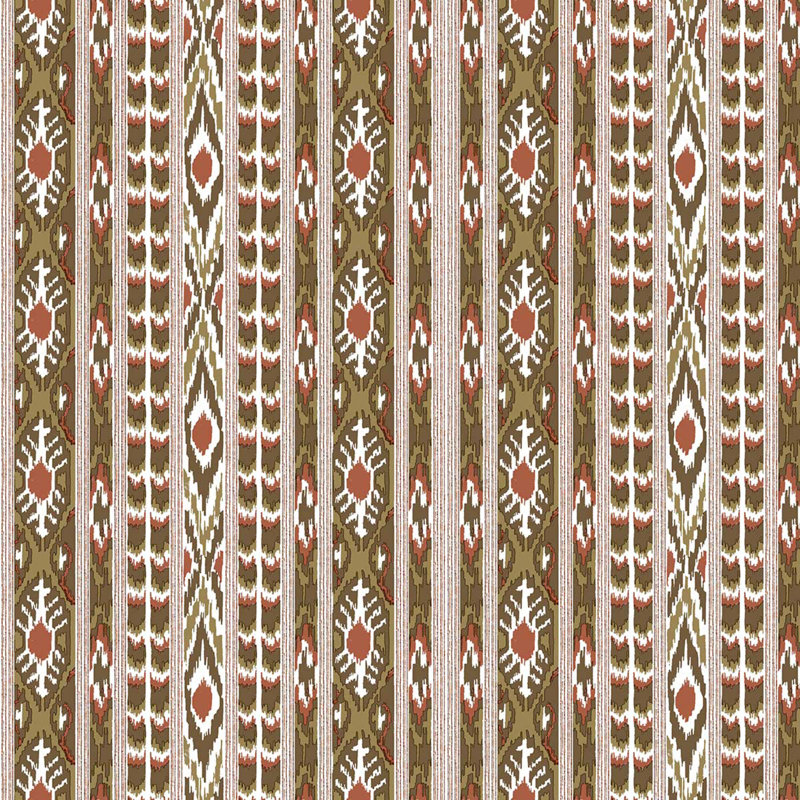 Origen Dos Apache Geometric Wallpaper Roll, Ocre