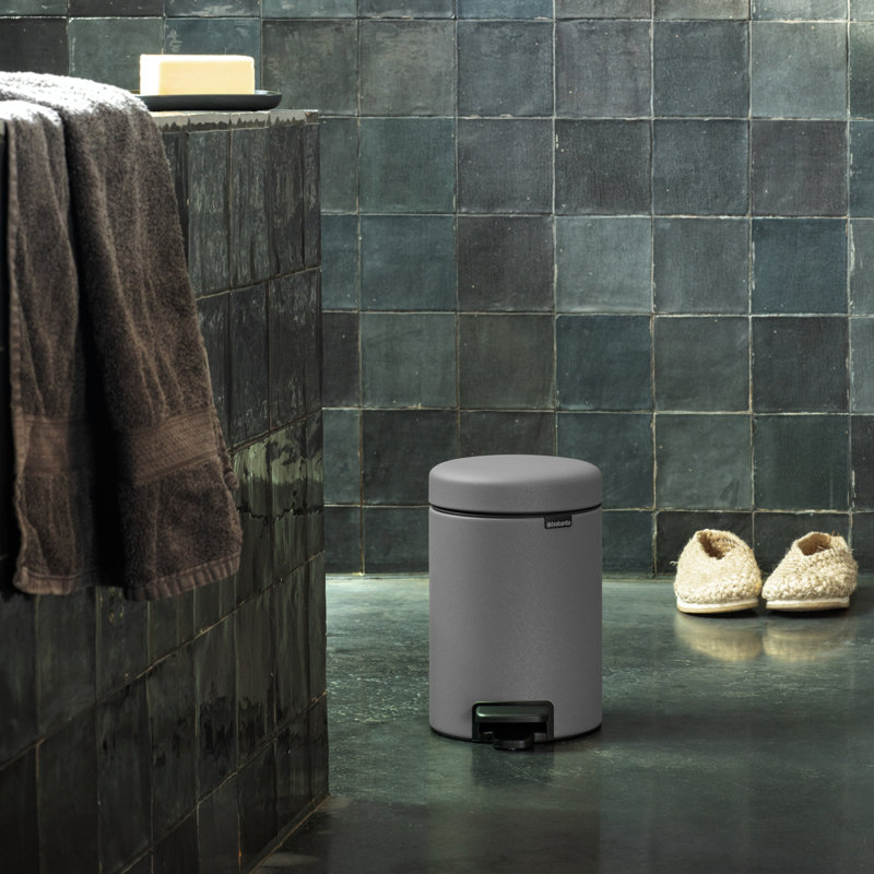 Brabantia NewIcon 5L Soft Closing Pedal Bin, Grey