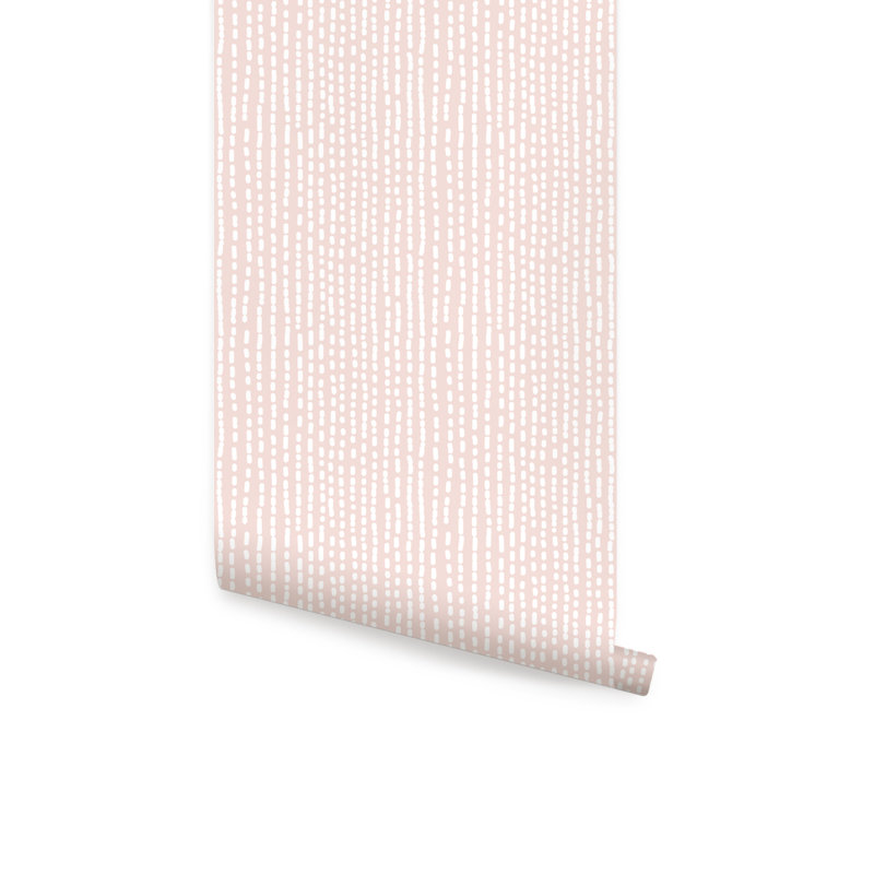 Panneau de papier peint auto-adhésif Eustace, L 2 pi x H 18 pi, Rose