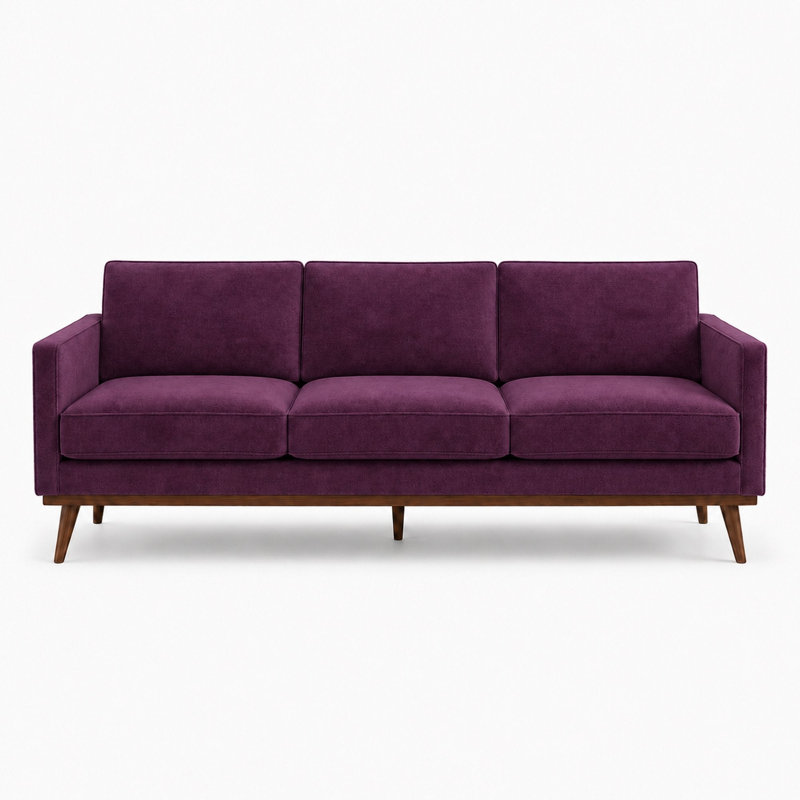 Shiny Solid Velvet | Gian Fabric, Plum