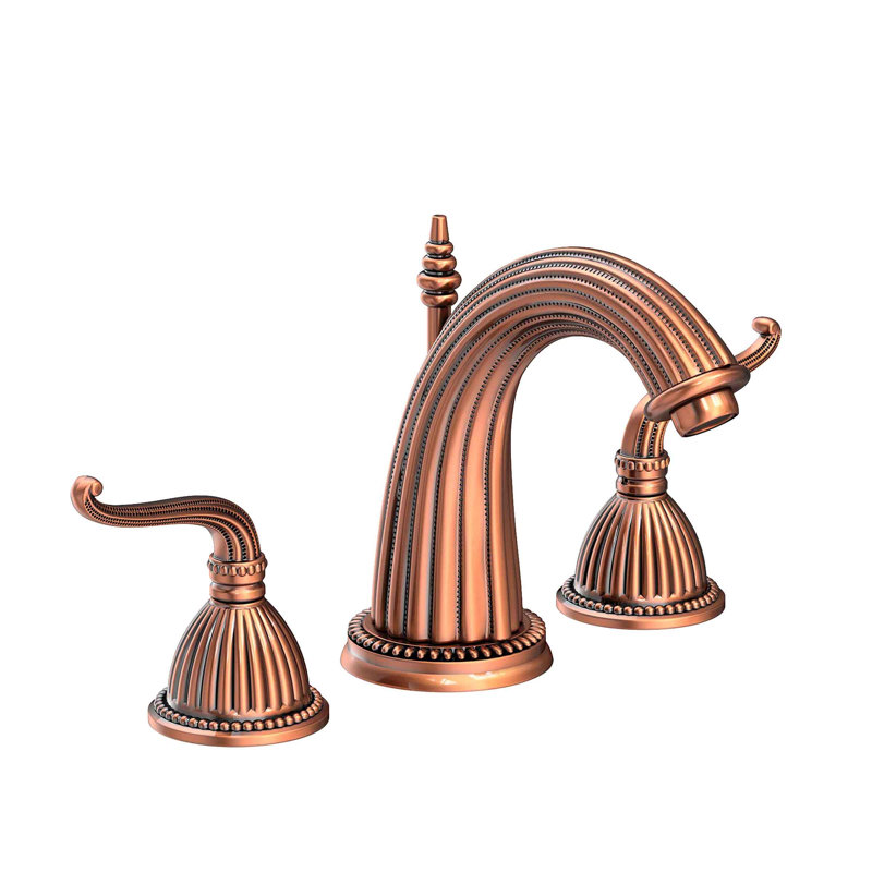 Alexandria Widespread Bathroom Faucet with Drain Assembly, Antique Copper