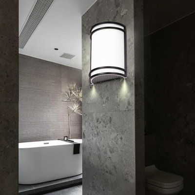 Indoor Wall Sconce, Half Cylinder Wall Light Fixture, Colour Temperature Adjustable, Dimmable LED Modern Wall Light For Hallway Bedroom Living Room