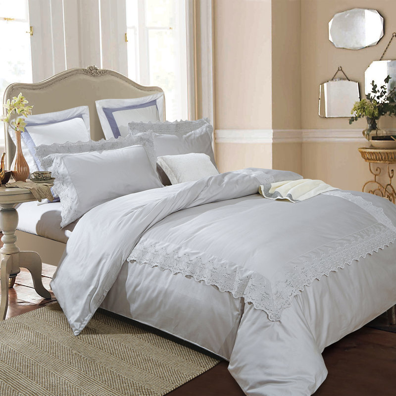Superior Traditional Cotton Sateen Duvet Cover, Twin/Twin XL Duvet Cover + 1 Sham