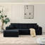 Canapé modulaire 110 po Cloud, canapé désossé, 3 places avec repose-pieds et 2 coussins, parfait