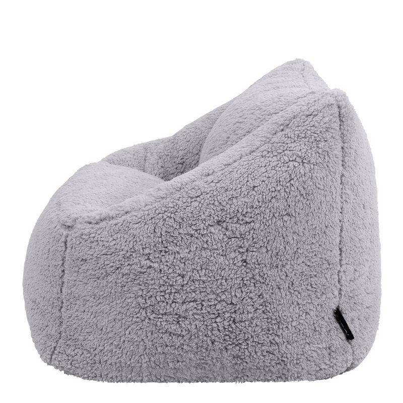 Kids Natalia Armchair Bean Bag, Grey Teddy