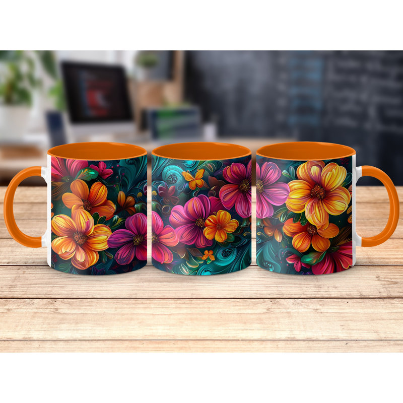Ceramic Coffee Mug, Orange