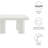 Cleo 54” Rectangular Coffee Table In White