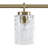 Curiana 5-Light Linear Chandelier With Textured Glass Shades