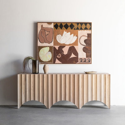 Wabi-sabi-style retro console table