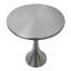 Table d'appoint en métal et nickel brossé