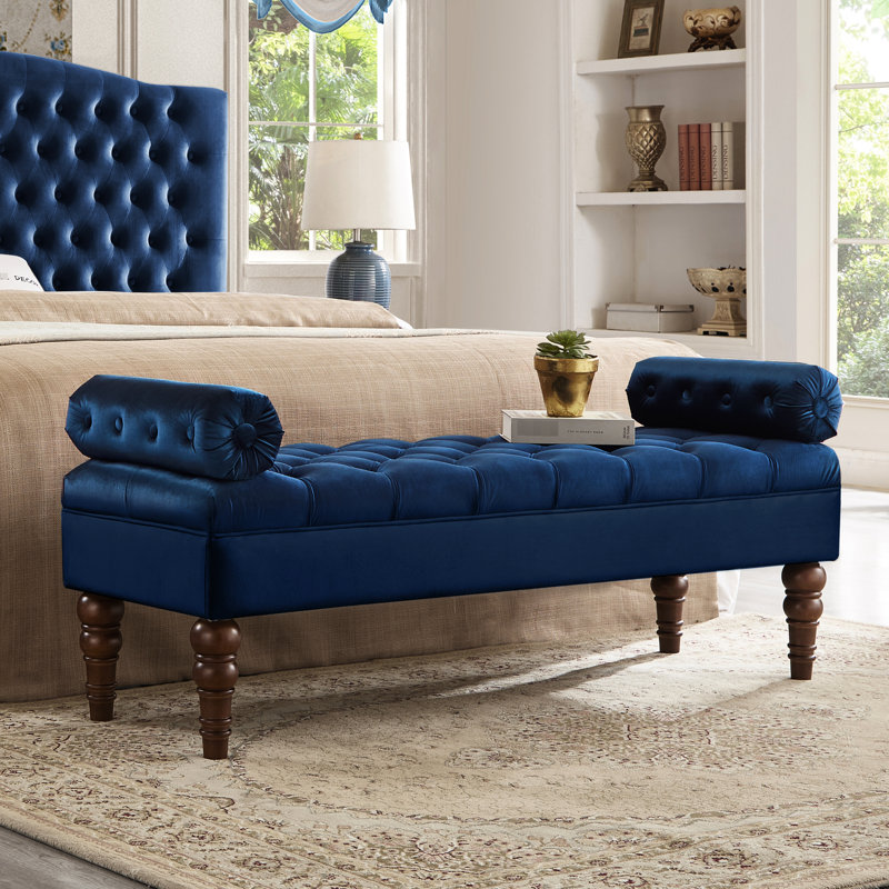 Banc rembourré 51,48 po, Marine