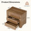 Table de chevet 3 tiroirs 31,5 po