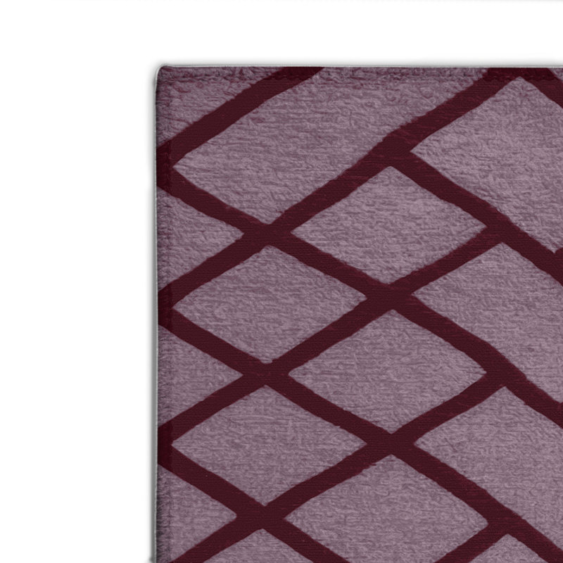 Tapis intérieur et extérieur rose Trellis, Rectangulaire 2 pi x 3 pi