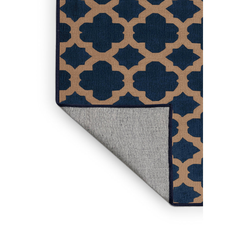 Machine Washable Trellis Grey Area Rug, Square 7'