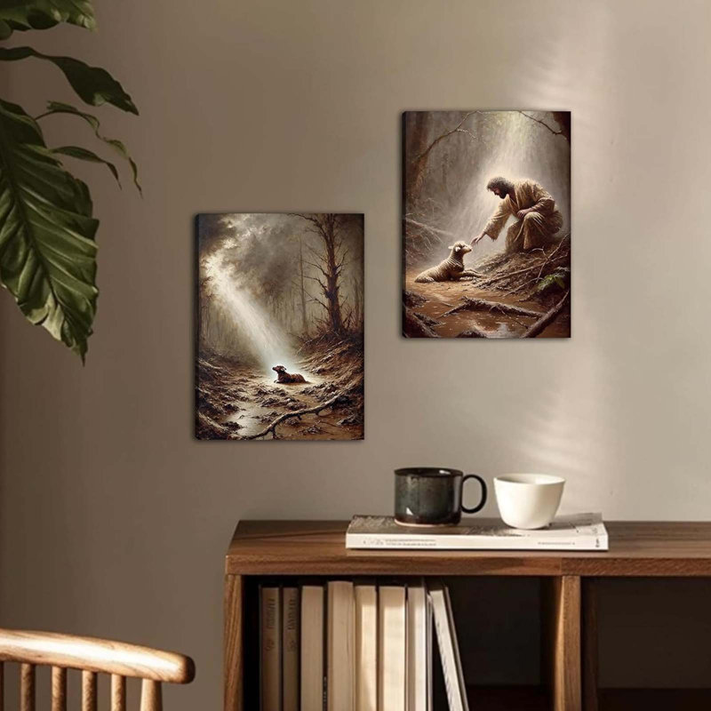 2 Piece Wrapped Canvas Print, 60 cm H x 40 cm W