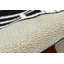 Tapis gris / blanc en polyester tissé à la machine 4 pi 11 po x 6 pi 7 po