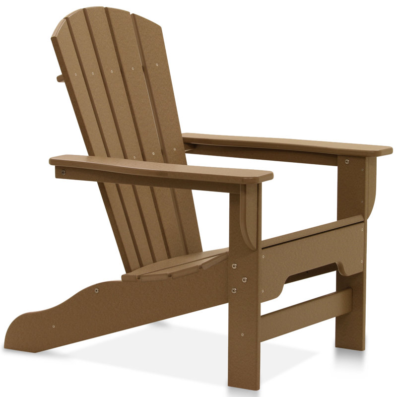 Chaise Adirondack en plastique / résine Willene, Teck