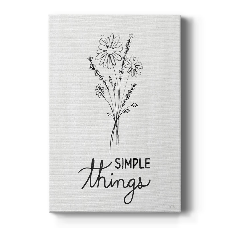 Simple Things Sketch -Custom Wrapped Gallery Cavas