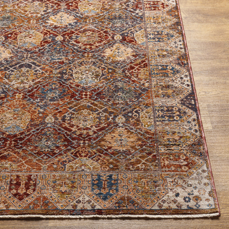 Lodean Oriental Rust Area Rug, Rectangle 9' x 13'
