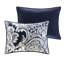 Édredon pour grand lit Indigo - Coton imprimé et bourre moelleuse 7 pièces avec-120945136-120945135