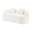 Canapé courbé avec accoudoir rond, canapé à compression avec 2 coussins, canapé crème pour petit espace, salon, chambre à coucher, sans assemblage-43164883