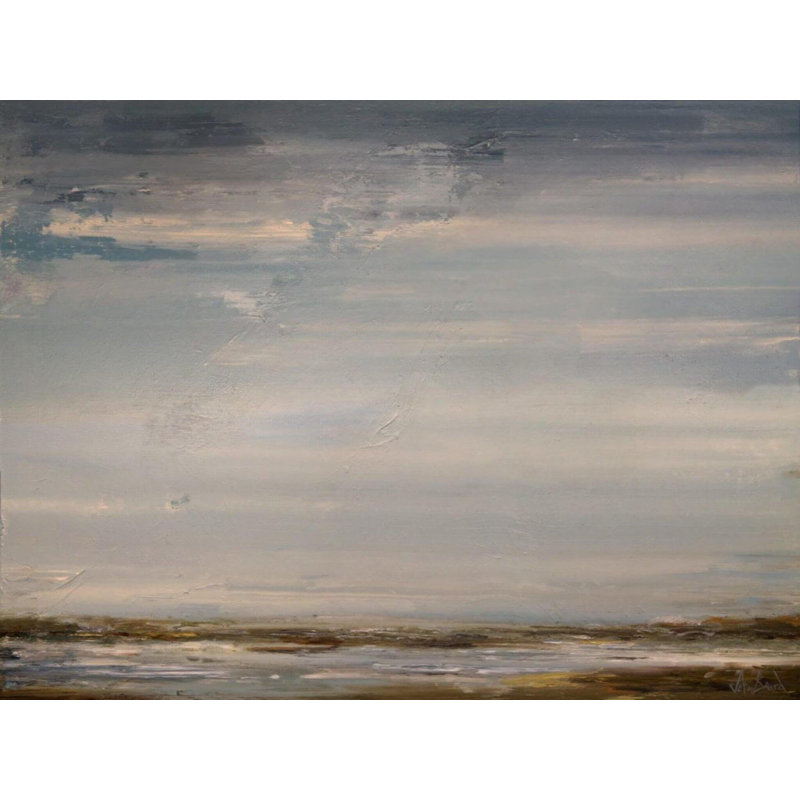 Breakers Print, Black Framed Canvas, 37.5" H x 49.5" W x 1.75" D