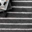 Tapis intérieur / extérieur en laine rayé tressé à la main noir / blanc-1828831486