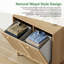 Armoire à linge en bois avec panier amovible et tablettes réglables, armoire de rangement pour salle de bain autoportante, chêne