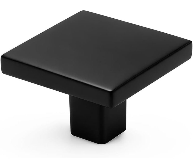 Probrico Cabinet Knobs Square Modern Cabinet Hardware for Cupboard, Matte Black