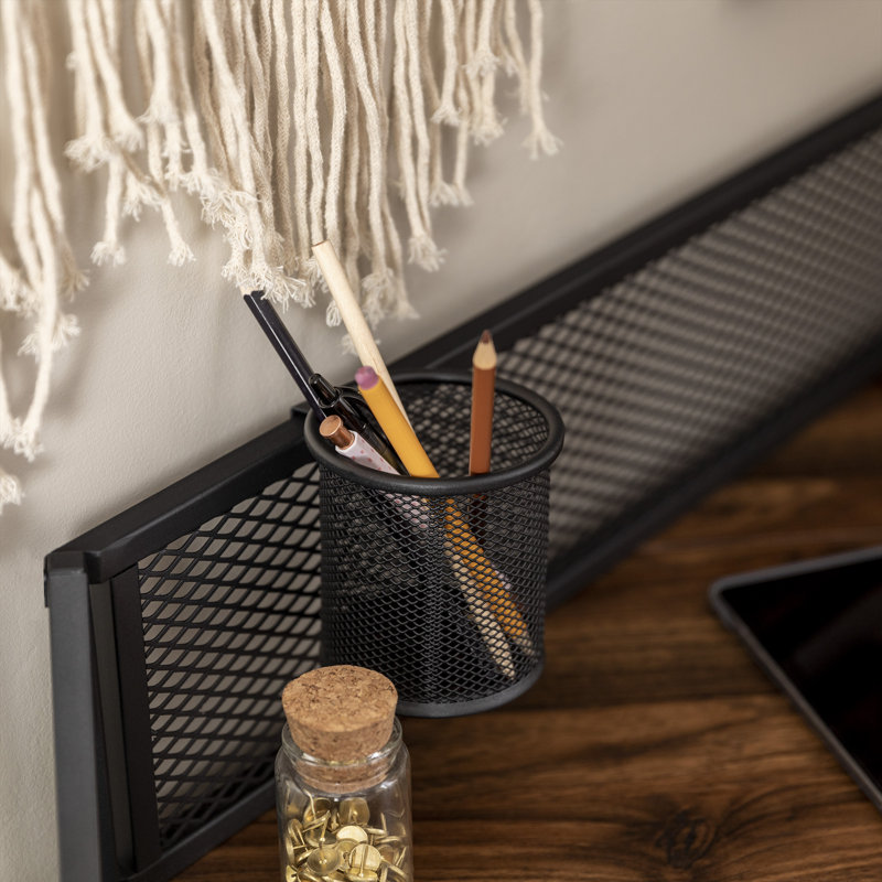 Bowie Industrial Corner Desk, Dark Walnut
