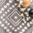 Bonifacio Geometric Power Loom Gray Machine Washable Rug-1945561519