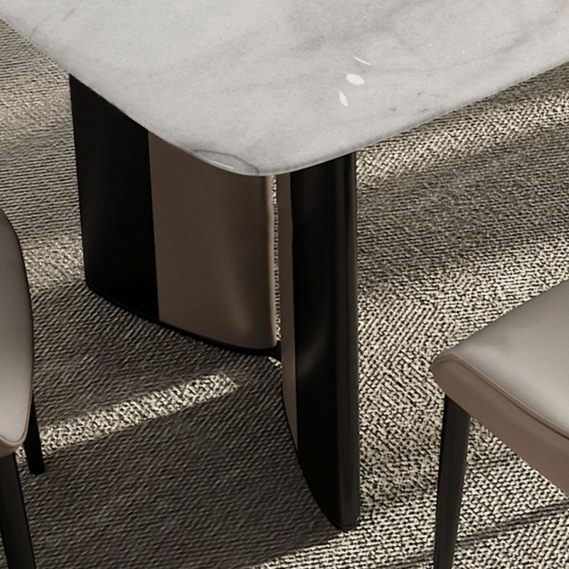 Marble rectangular dining table, H 29,53 po x L 62,99 po x l 35,43 po
