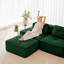 Canapé contemporain contemporain, canapé modulaire en forme de L moderne de 117 pouces, tissu en velours côtelé, assise profonde, repose-pieds mobile, conception capitonnée-1128461860
