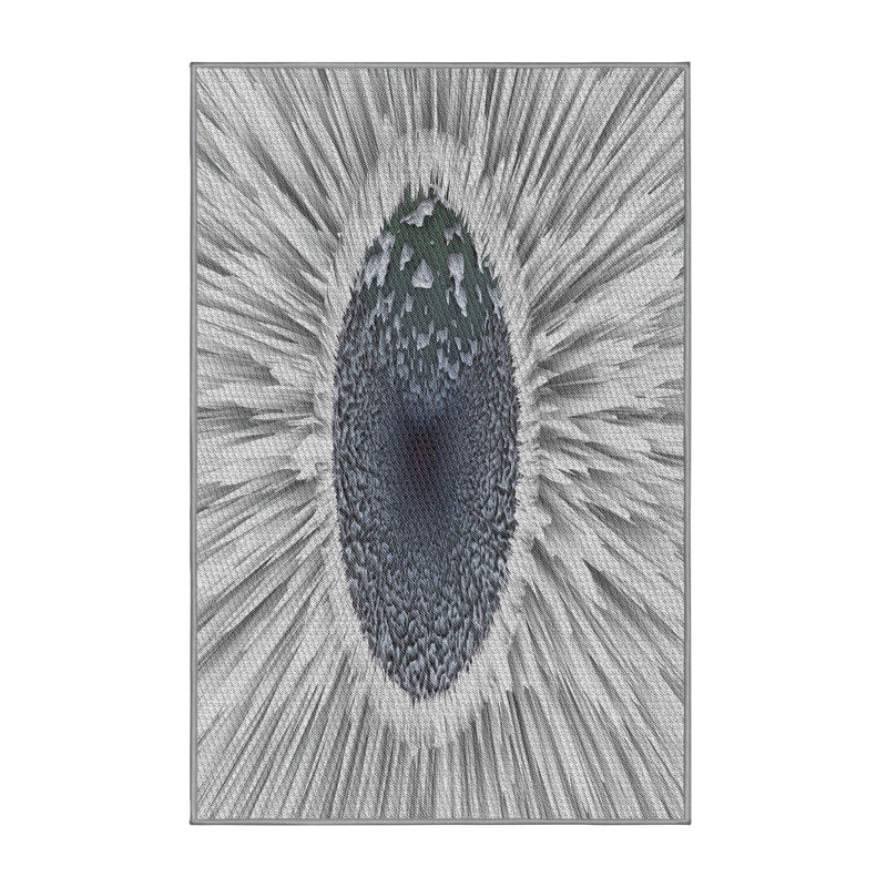 Tapis abstrait gris, Rectangle 8 pi x 12 pi