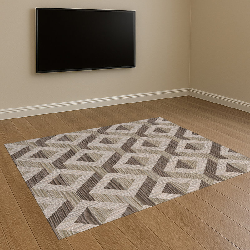 Geometric Area Rug, Rectangle 140 x 200 cm