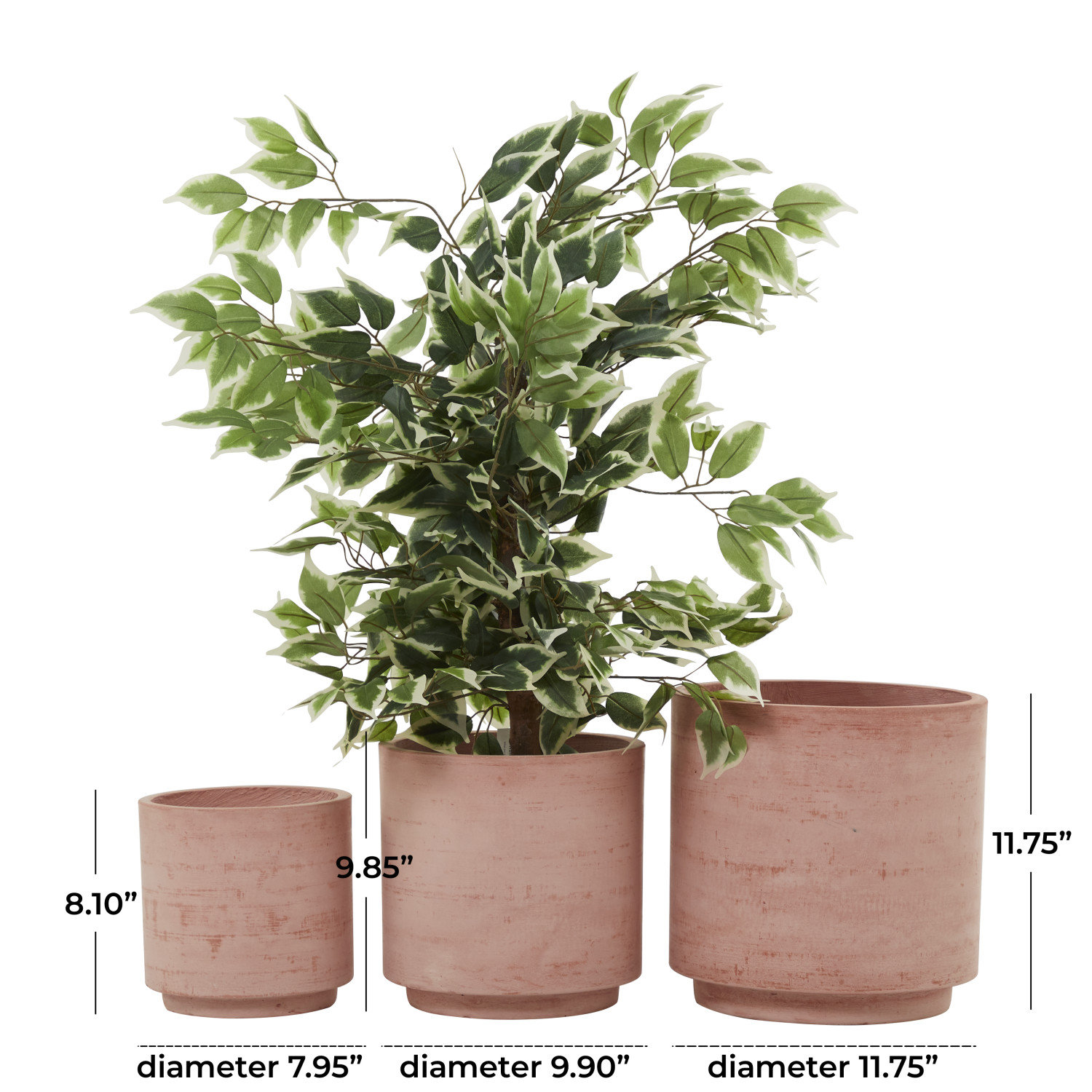 12" Ceramic Pot Planter, Pink