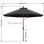 Parasol de patio en oléfine 9 pi 9 pi-681813157