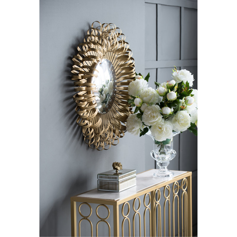 Miroir mural 27 po Golden Finish