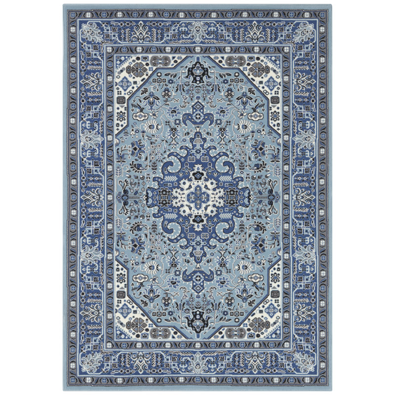 Skazar Isfahan Tufted Blue Rug, Rectangle 200 x 290cm
